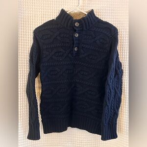 GAP Kids Boys’ Dark Blue 1/4 Button Sweater